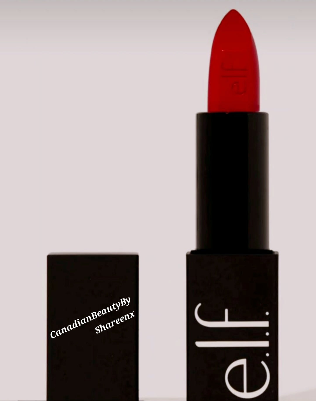red lipstick by e,l,f at www.canadianbeautybyshareenx.com